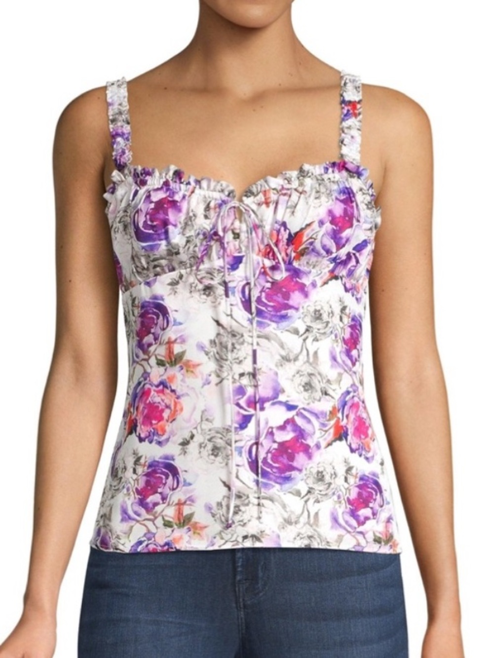 Delfi Collective Nicole Floral Top SZ S EUC